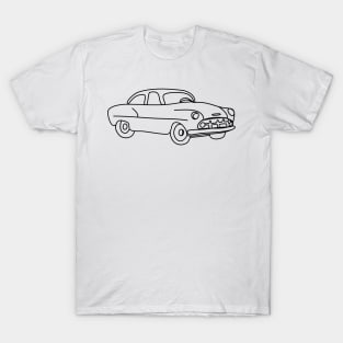 classic cuban car minimalist car design CUBA T-Shirt